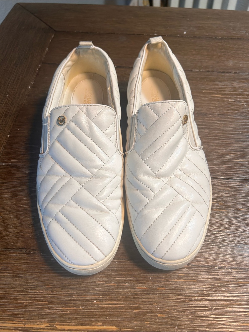 Michael Kors white slip on sneakers size 10 - Picture 2 of 8